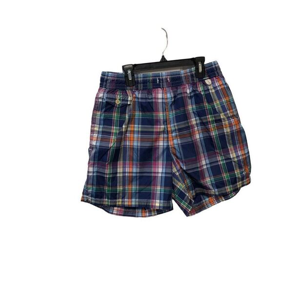 Polo Ralph Lauren Plaid Swim Trunks Size Medium (M) No Ties Great Colors - Picture 2 of 5
